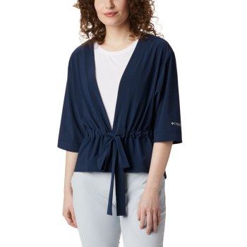 Columbia PFG Armadale 3/4 Sleeve Wrap, Camisa Azul Marino Para Mujer | 318564-KMD